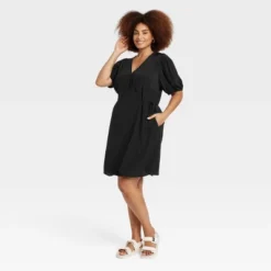 Women's Balloon Short Sleeve Mini Wrap Dress - A New Day™ 4 Women's Balloon Short Sleeve Mini Wrap Dress - A New Day™ -A New Day GUEST 078c12c6 2120 4ef9 9000 1e27c0786fe0
