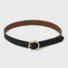Women's Oval Tapered Center Bar Reversible Belt - A New Day™ Cognac/Black