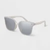 Women's Plastic Shield Sunglasses - A New Day™ White -A New Day GUEST 0d4fdbdb 64e6 4599 afee 99431940605d