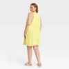 Women's Terry Mini Tank Shift Dress - A New Day™ Yellow 4X -A New Day GUEST 135440b4 b5fd 45f9 9cd8 7bc81b513635