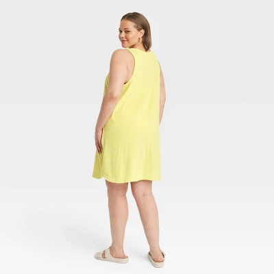 Women's Terry Mini Tank Shift Dress - A New Day™ Yellow 4X Women's Terry Mini Tank Shift Dress - A New Day™ Yellow 4X -A New Day GUEST 135440b4 b5fd 45f9 9cd8 7bc81b513635