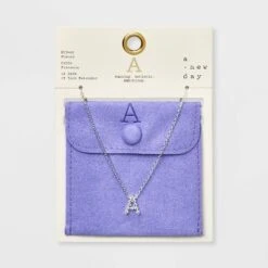 Silver Plated Cubic Zirconia Initial Pendant Necklace - A New Day™ Silver 5 Silver Plated Cubic Zirconia Initial Pendant Necklace - A New Day™ Silver -A New Day GUEST 1544e0f6 a001 4559 9e35 353a80191154