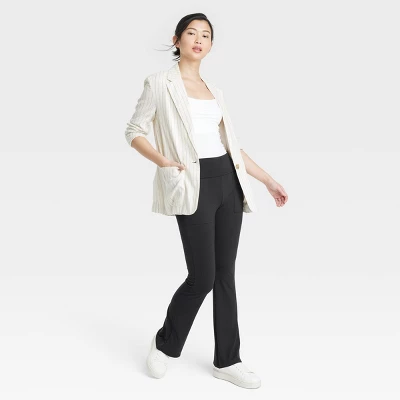 Women's Fold Over Waistband Flare Leggings with Pockets - A New Day™ Black Women's Fold Over Waistband Flare Leggings With Pockets - A New Day™ Black -A New Day GUEST 18721912 a31a 4e59 9e12 d4ed1d19409b