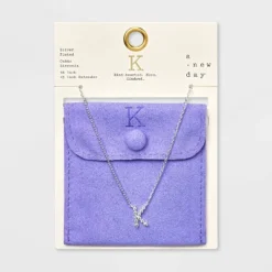 Silver Plated Cubic Zirconia Initial Pendant Necklace - A New Day™ Silver 15 Silver Plated Cubic Zirconia Initial Pendant Necklace - A New Day™ Silver -A New Day GUEST 1901f432 76c0 499a aefb e39b9edd7536