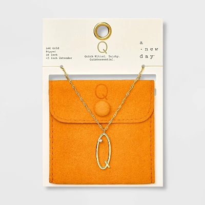 Gold Dipped Scattered Cubic Zirconia Initial Pendant Necklace - A New Day™ Gold Gold Dipped Scattered Cubic Zirconia Initial Pendant Necklace - A New Day™ Gold -A New Day GUEST 245a0de4 7fa4 44c1 ad9a 54c5708016df