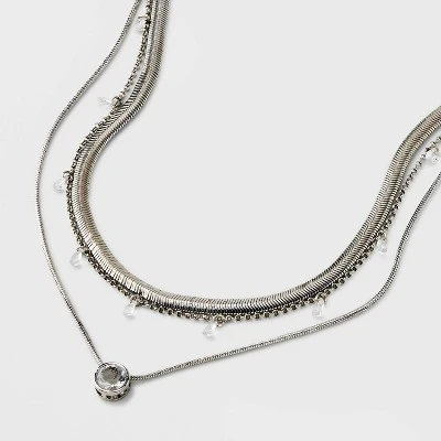 Stone Station and Pendant Multi-Strand Necklace Set 3pc - A New Day™ Stone Station And Pendant Multi-Strand Necklace Set 3pc - A New Day™ -A New Day GUEST 2534d68b 426b 4b25 9f3b 9daddb3e2d4c