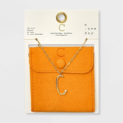 Gold Dipped Scattered Cubic Zirconia Initial Pendant Necklace - A New Day™ Gold Gold Dipped Scattered Cubic Zirconia Initial Pendant Necklace - A New Day™ Gold -A New Day GUEST 2de07d64 dfee 40c1 b81a 716d0bd94a44