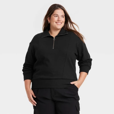 Women's Quarter Zip Sweatshirt - A New Day™ Women's Quarter Zip Sweatshirt - A New Day™ -A New Day GUEST 30345912 e922 4bd9 985f a8e55a10b2cc