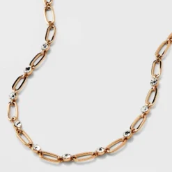 Channel And Station Chain Necklace - A New Day™ Gold -A New Day GUEST 307da577 d670 4a42 b96d 97903ecbcc29