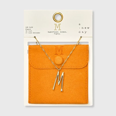 Gold Dipped Scattered Cubic Zirconia Initial Pendant Necklace - A New Day™ Gold Gold Dipped Scattered Cubic Zirconia Initial Pendant Necklace - A New Day™ Gold -A New Day GUEST 354e8d21 5b88 483b be77 9939f9b65c7d