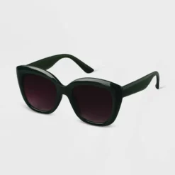 Women's Oversized Cateye Sunglasses - A New Day™ Green