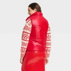 Women's Fur Lined Puffer Vest - A New Day™