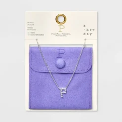 Silver Plated Cubic Zirconia Initial Pendant Necklace - A New Day™ Silver 20 Silver Plated Cubic Zirconia Initial Pendant Necklace - A New Day™ Silver -A New Day GUEST 40ee580f 5b66 49ae 9bb5 f04f9e941dac