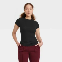 Women's Short Sleeve Ribbed 2pk Bundle T-Shirt - A New Day™