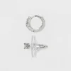 Sterling Silver Cubic Zirconia Stud And Huggie Hoop Trio Earring Set - A New Day™ -A New Day GUEST 4293f14c b58c 4f68 8ef5 f3ce862aa3ad