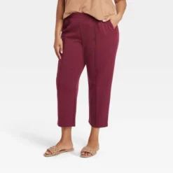 Women's High-Rise Regular Fit Tapered Ankle Knit Pants - A New Day™ -A New Day GUEST 45201eb4 1dc8 40a6 9257 448aac94cf09