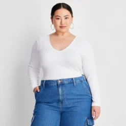 Women's Long Sleeve Slim Fit Reversible Seamless T-Shirt - A New Day™ -A New Day GUEST 47d9ea86 c436 4737 90ac 6937588b0a6e