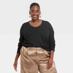 Women's Fine Gauge V-Neck Sweater - A New Day™ -A New Day GUEST 4e38a0ae 6c30 4218 9879 e8243d0130a9