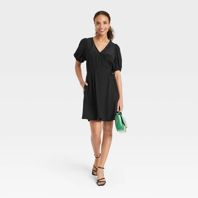 Women's Balloon Short Sleeve Mini Wrap Dress - A New Day™ Women's Balloon Short Sleeve Mini Wrap Dress - A New Day™ -A New Day GUEST 4fa57d33 e7b8 4695 81b1 afa230da2199