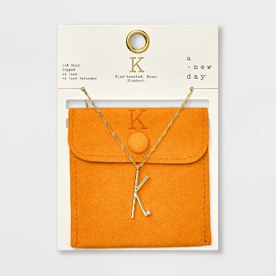 Gold Dipped Scattered Cubic Zirconia Initial Pendant Necklace - A New Day™ Gold Gold Dipped Scattered Cubic Zirconia Initial Pendant Necklace - A New Day™ Gold -A New Day GUEST 51f580e8 152f 4b10 b035 099a5cac4795