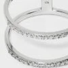 Sterling Silver Pave Cubic Zirconia Double Row Band Ring - A New Day™ Silver -A New Day GUEST 5c130529 c621 495f b5eb 3ae369ecd6c6