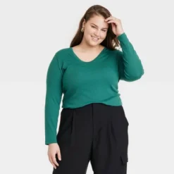 Women's Long Sleeve V-Neck T-Shirt - A New Day™ 10 Women's Long Sleeve V-Neck T-Shirt - A New Day™ -A New Day GUEST 5d63e4b3 c0db 4d39 971e 1cafca25f6af