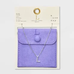 Silver Plated Cubic Zirconia Initial Pendant Necklace - A New Day™ Silver 16 Silver Plated Cubic Zirconia Initial Pendant Necklace - A New Day™ Silver -A New Day GUEST 671ab612 3c66 4117 9da2 371fec20510f