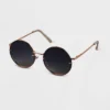 Women's Oversized Metal Round Sunglasses - A New Day™ Gold -A New Day GUEST 694c5337 905e 4f29 a266 cc09bfbe68da
