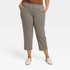 Women's High-Rise Regular Fit Tapered Ankle Knit Pants - A New Day™ -A New Day GUEST 7124b64c 2f8d 4bad a50a 317c1fd6f67b