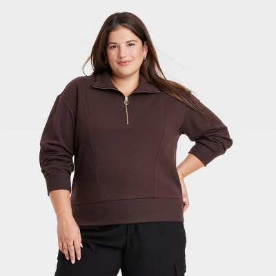 Women's Quarter Zip Sweatshirt - A New Day™ Women's Quarter Zip Sweatshirt - A New Day™ -A New Day GUEST 74fd1025 18be 4537 aac8 02aafa2e045a