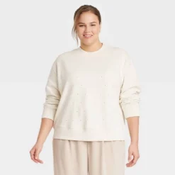 Women's Jeweled Pullover Sweatshirt - A New Day™ -A New Day GUEST 797cd6d6 17d1 4537 a354 246c711d7642