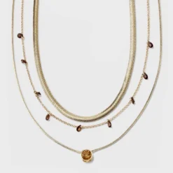 Stone Station And Pendant Multi-Strand Necklace Set 3pc - A New Day™ 7 Stone Station And Pendant Multi-Strand Necklace Set 3pc - A New Day™ -A New Day GUEST 8357fb2b d966 4ae6 9350 62499200679b