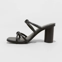 Women's Romy Knotted Heels - A New Day™ Jet Black