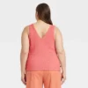 Women's Plus Size Textured Tank Top - A New Day™ Pink 4X -A New Day GUEST 8c836b06 9ba5 4527 ace9 6c5cec665488