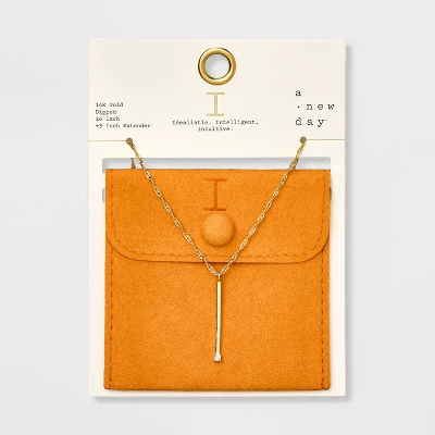 Gold Dipped Scattered Cubic Zirconia Initial Pendant Necklace - A New Day™ Gold Gold Dipped Scattered Cubic Zirconia Initial Pendant Necklace - A New Day™ Gold -A New Day GUEST 92cec167 0a22 42c6 a8b2 4a1f833434e4