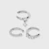 Sterling Silver Cubic Zirconia Dangle Beaded Trio Ear Cuff Set - A New Day™ Silver -A New Day GUEST 96e1dd11 2463 49db 8c3f c1ddcfdcabc5