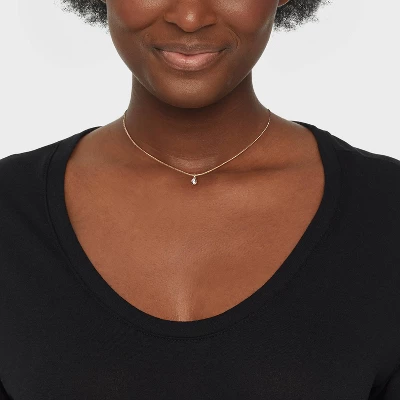 14K Gold Plated Cubic Zirconia Herringbone Bezel Chain Necklace - A New Day™ 14K Gold Plated Cubic Zirconia Herringbone Bezel Chain Necklace - A New Day™ -A New Day GUEST 99c49ffe 8273 4730 89b6 dea40ad0325c