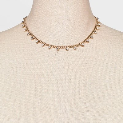 Crystal Station Cubic Zirconia Chain Necklace - A New Day™ Gold Crystal Station Cubic Zirconia Chain Necklace - A New Day™ Gold -A New Day GUEST a1584059 0492 4def b2c0 1f83823a01d1