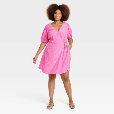 Women's Balloon Short Sleeve Mini Wrap Dress - A New Day™ Women's Balloon Short Sleeve Mini Wrap Dress - A New Day™ -A New Day GUEST a51b642d d9dc 4592 aaf9 0d3211141d38