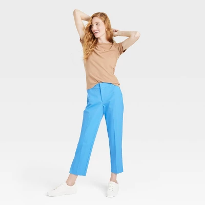 Women's Mid-Rise Slim Straight Fit Side Split Trousers - A New Day™ Blue Women's Mid-Rise Slim Straight Fit Side Split Trousers - A New Day™ Blue -A New Day GUEST a790688d cff7 4c61 ba9e 209ad91612fa