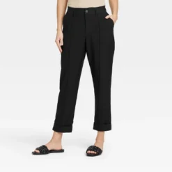 Women's High-Rise Slim Straight Leg Pintuck Ankle Pants - A New Day™ -A New Day GUEST a830b9d0 53b8 4176 b5dc 6173169fff33