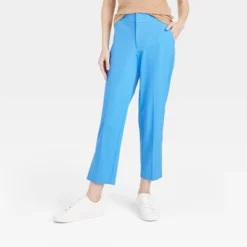 Women's Mid-Rise Slim Straight Fit Side Split Trousers - A New Day™ Blue 4 Women's Mid-Rise Slim Straight Fit Side Split Trousers - A New Day™ Blue -A New Day GUEST a96d6784 1c5a 4282 bd5b 0c3e62ec5377
