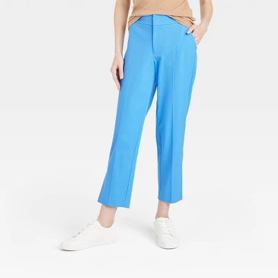 Women's Mid-Rise Slim Straight Fit Side Split Trousers - A New Day™ Blue Women's Mid-Rise Slim Straight Fit Side Split Trousers - A New Day™ Blue -A New Day GUEST a96d6784 1c5a 4282 bd5b 0c3e62ec5377