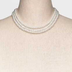 Pearl Multi-Strand Necklace Set 3pc - A New Day™ White -A New Day GUEST adb735a6 7663 491d 86dd d782fc3730b5