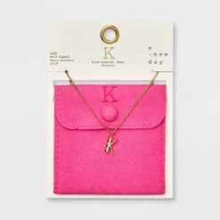 Gold Dipped Cubic Zirconia Initial Pendant Necklace - A New Day™ Gold -A New Day GUEST b4516065 c56b 436b b2c1 994d667b778f