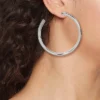 Silver Plated Brass Large Tube Hoop Earrings - A New Day™ Silver -A New Day GUEST b4f67781 b6de 44c9 95f9 0e086561b427
