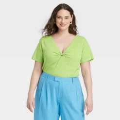 Women's Short Sleeve V-Neck Linen T-Shirt - A New Day™ 4 Women's Short Sleeve V-Neck Linen T-Shirt - A New Day™ -A New Day GUEST b5867f8b f2b2 4e17 9d0f 2497ecfc2185