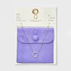Silver Plated Cubic Zirconia Initial Pendant Necklace - A New Day™ Silver 21 Silver Plated Cubic Zirconia Initial Pendant Necklace - A New Day™ Silver -A New Day GUEST bbca1620 2c1e 412f 9024 273202a9c69b