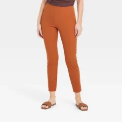 Women's High-Rise Skinny Ankle Pull-On Pants - A New Day™ Brown -A New Day GUEST bbd410cb a6a1 498a 91bb 79fd7a236e4e