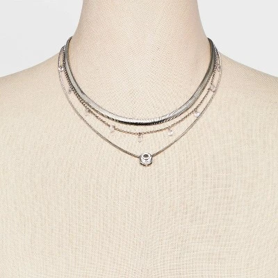 Stone Station and Pendant Multi-Strand Necklace Set 3pc - A New Day™ Stone Station And Pendant Multi-Strand Necklace Set 3pc - A New Day™ -A New Day GUEST be7273c6 6b96 4db3 8f49 5e1727250ae0